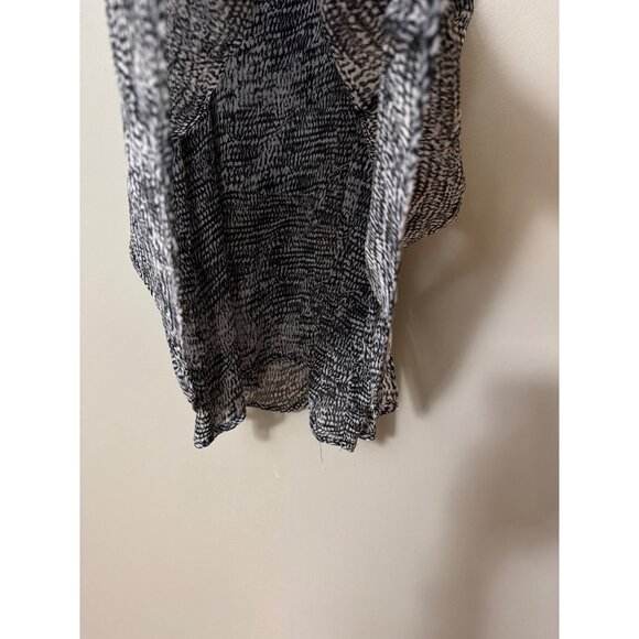 Vicci + Claire Womens Black & White Sleeveless Chiffon Tank Top XL - Picture 2 of 9